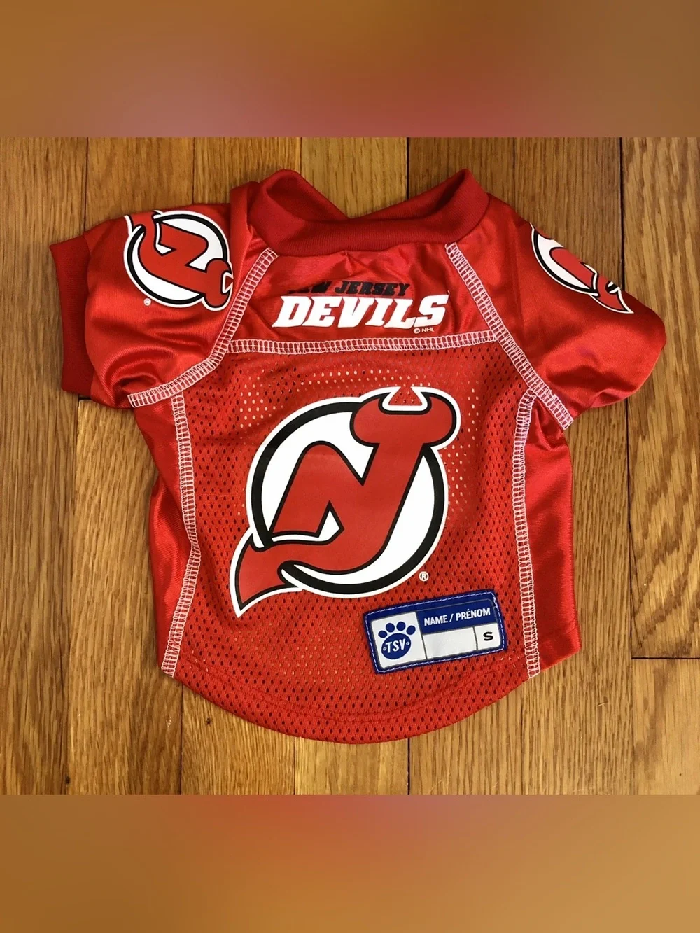 NEW JERSEY DEVILS Pet Gear Dog’s Mesh Hockey Jersey Size S NHL Licensed NWT